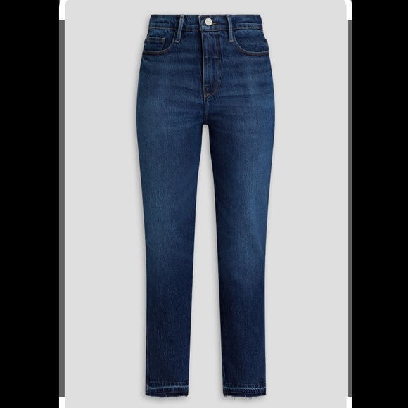 Frame Denim Denim - Frame Denim Le Sylvie Crop in Dark and Light Blue
